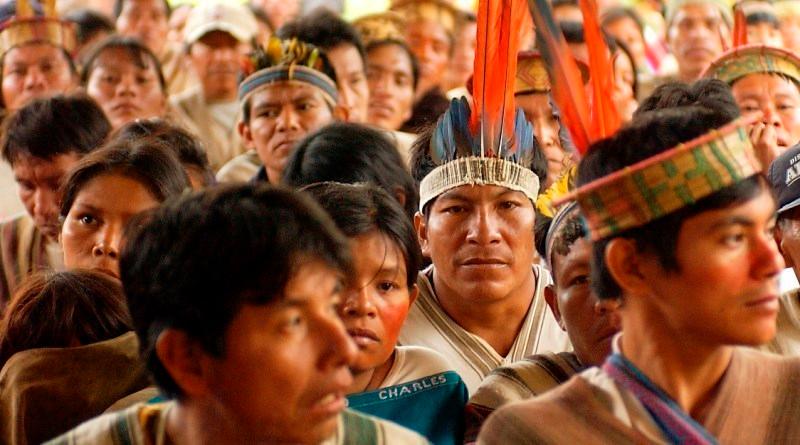 Diferentes líderes asháninkas durante la reunión. Foto: napa.com.pe