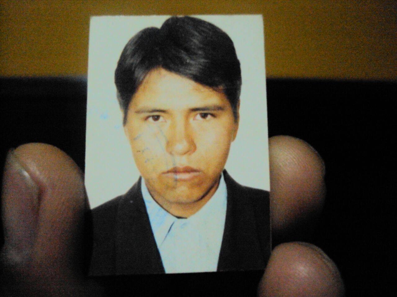 El desaparecido Javier Ccallo Belizario