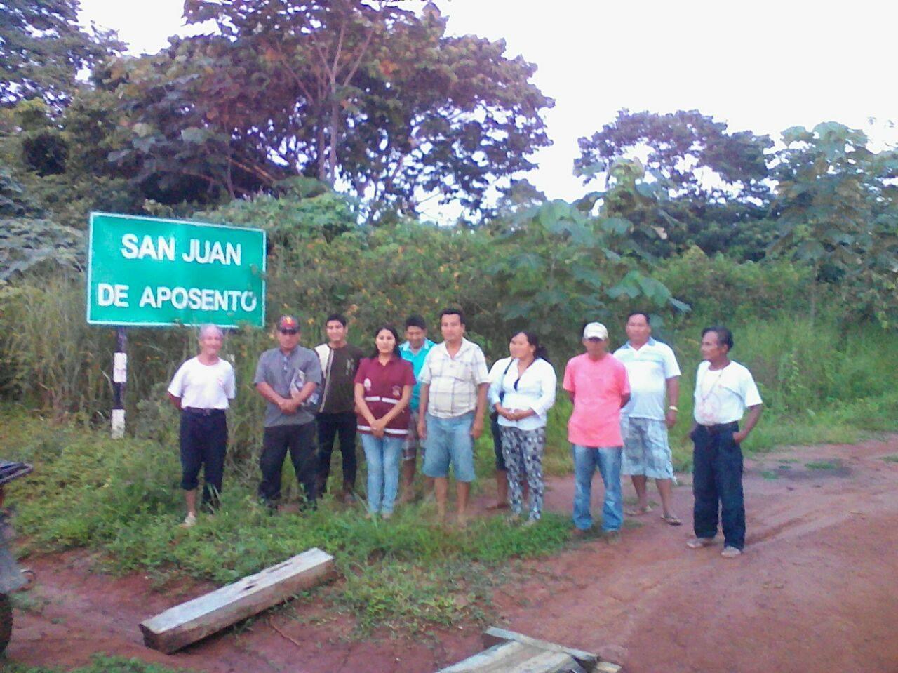 Pobladores de San Juan de Aposento denuncian irregularidades en construcción de vía