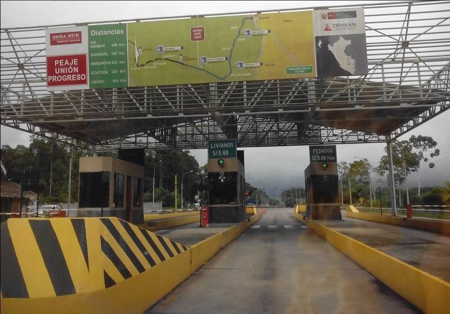 Reajustan costo de peajes del tramo 3 de la Carretera Interoceánica