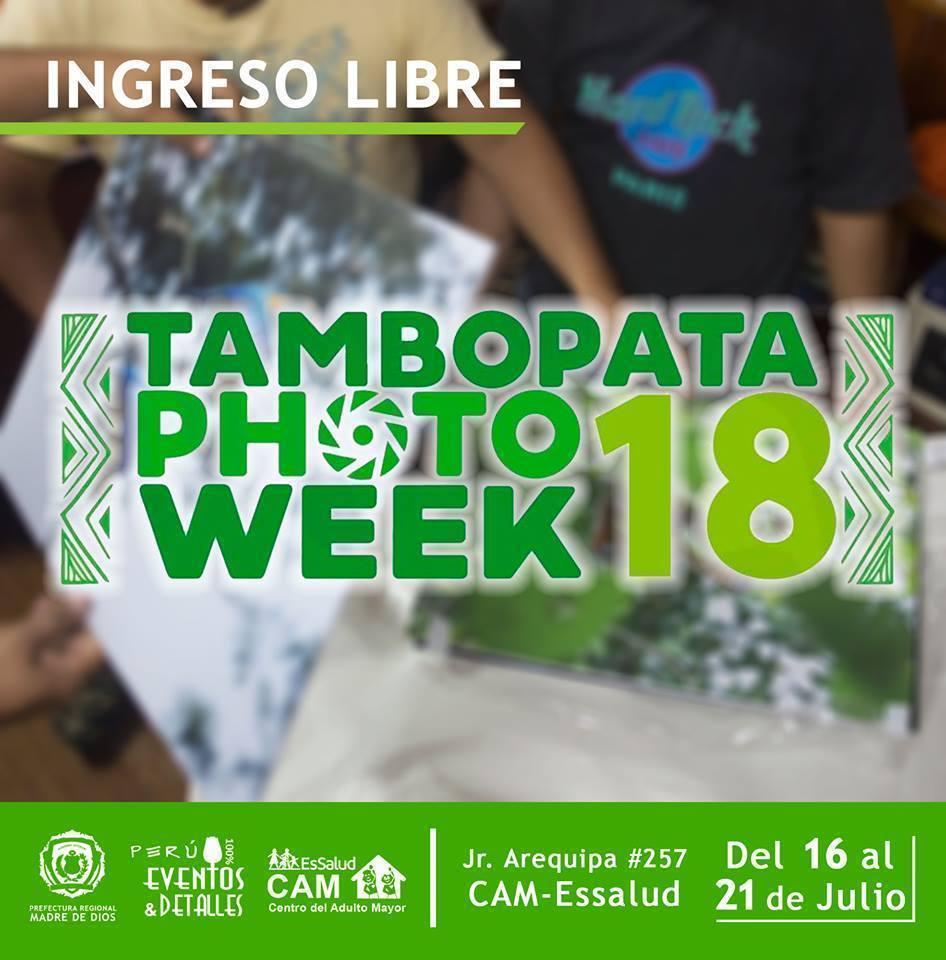 Evento mostrará el trabajo de ocho fotógrafos de Puerto Maldonado. Fuente: Tambopata Photo Week.