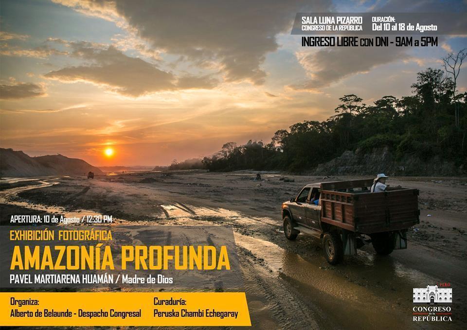 Presentan muestra fotográfica sobre la minería en Madre de Dios, en el Congreso de la República