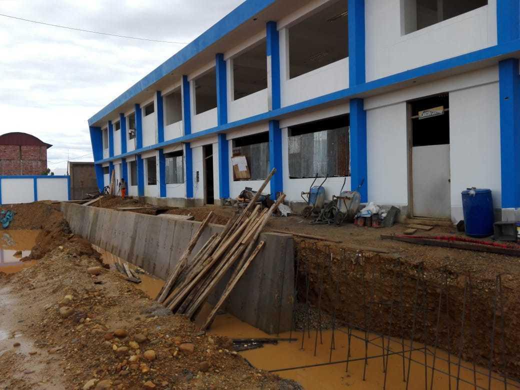 Construcción del Colegio Horacio Zevallos Games. Fuente: Contraloría.