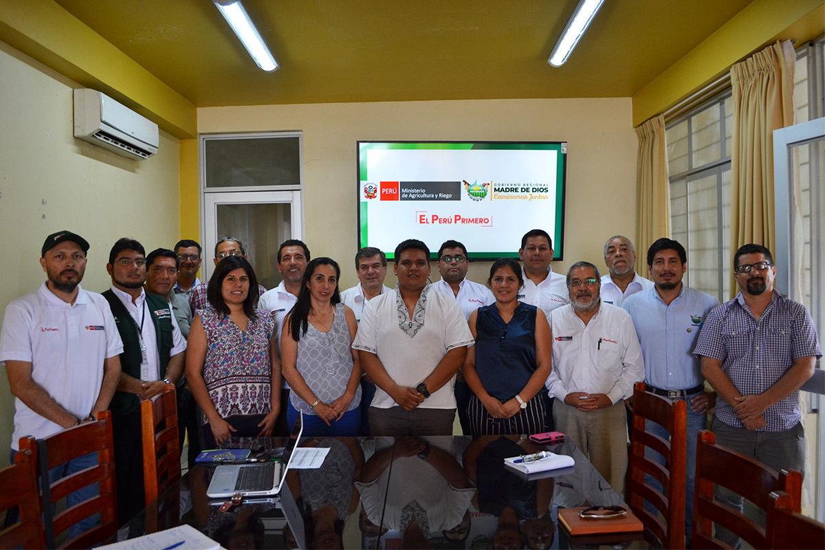 Jefes de organismos adscritos al Minagri estuvieron en Puerto Maldonado. Foto: Difusión.