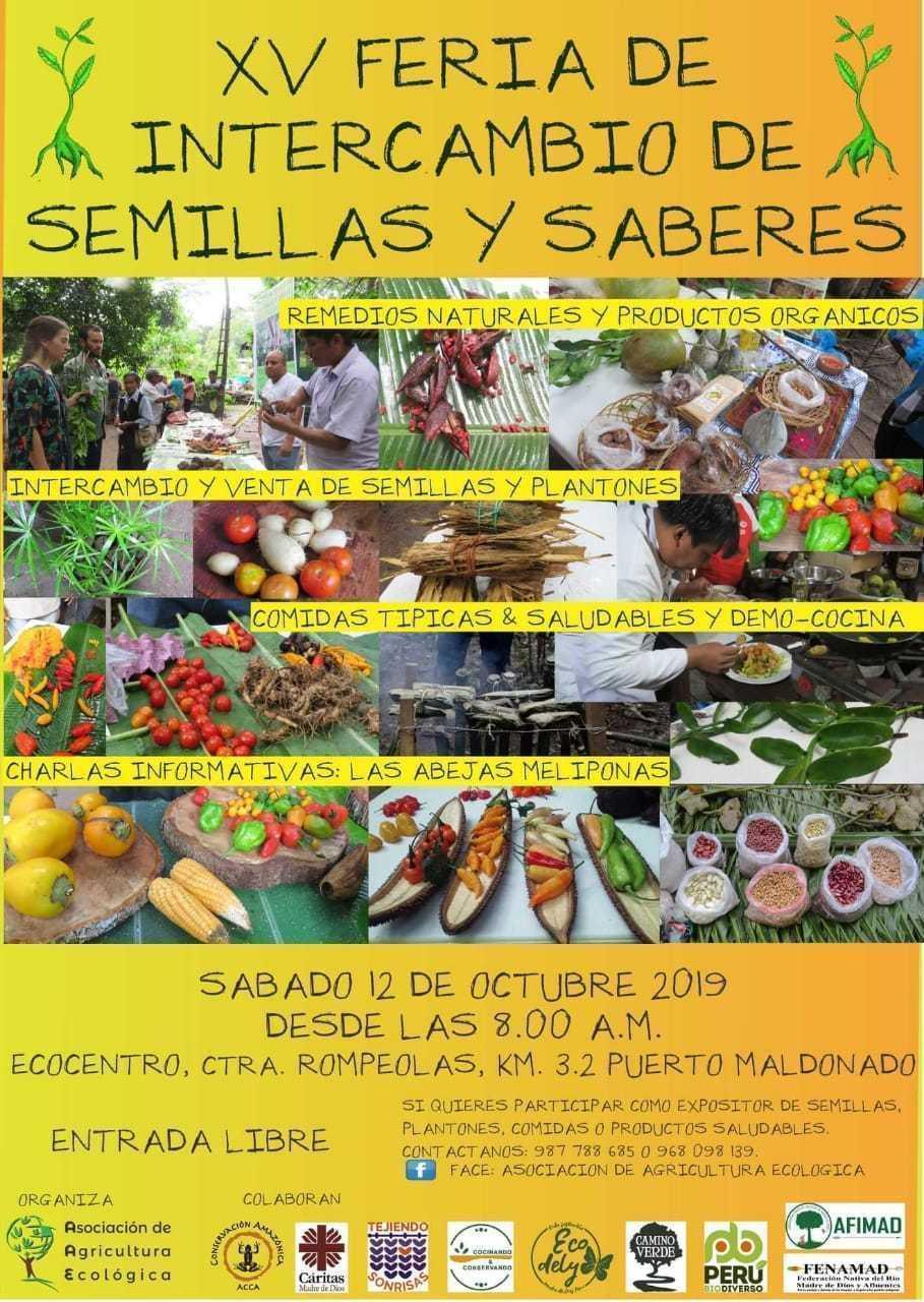 Madre de Dios: Más de 60 agricultores participarán en la XV edición de la Feria de Intercambio de Semillas y Saberes
