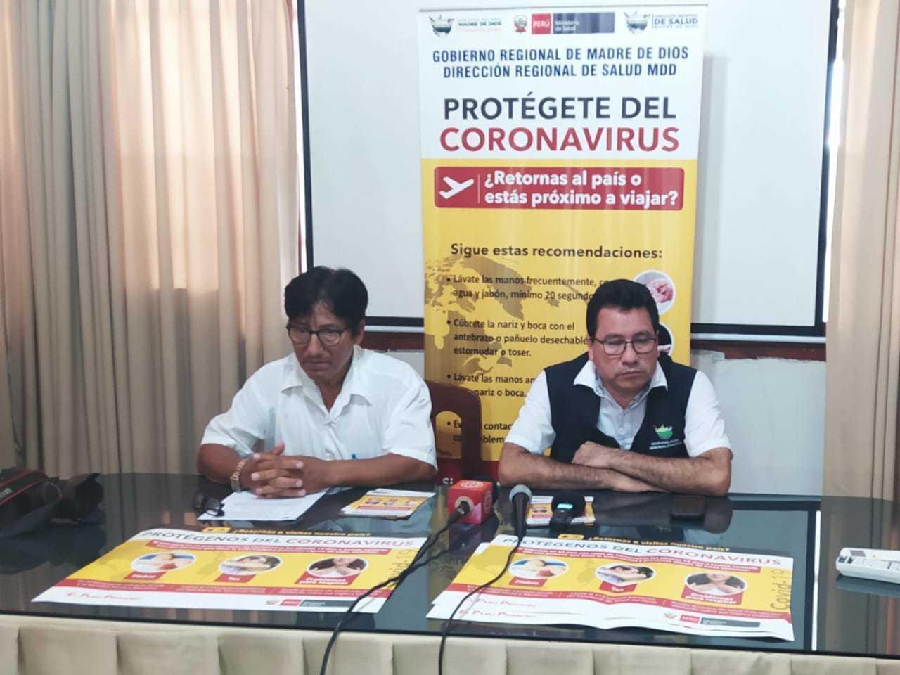 Madre de Dios no tiene casos confirmados de coronavirus, asegura la Diresa