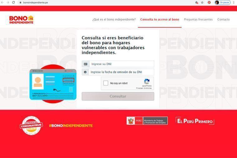 Pago de 380 soles para trabajadores independientes se empezará a abonar desde hoy