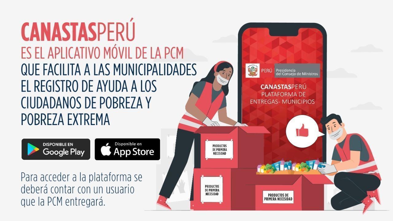 “CanastasPerú”: PCM presenta aplicativo que facilita el registro de beneficiarios de canastas familiares