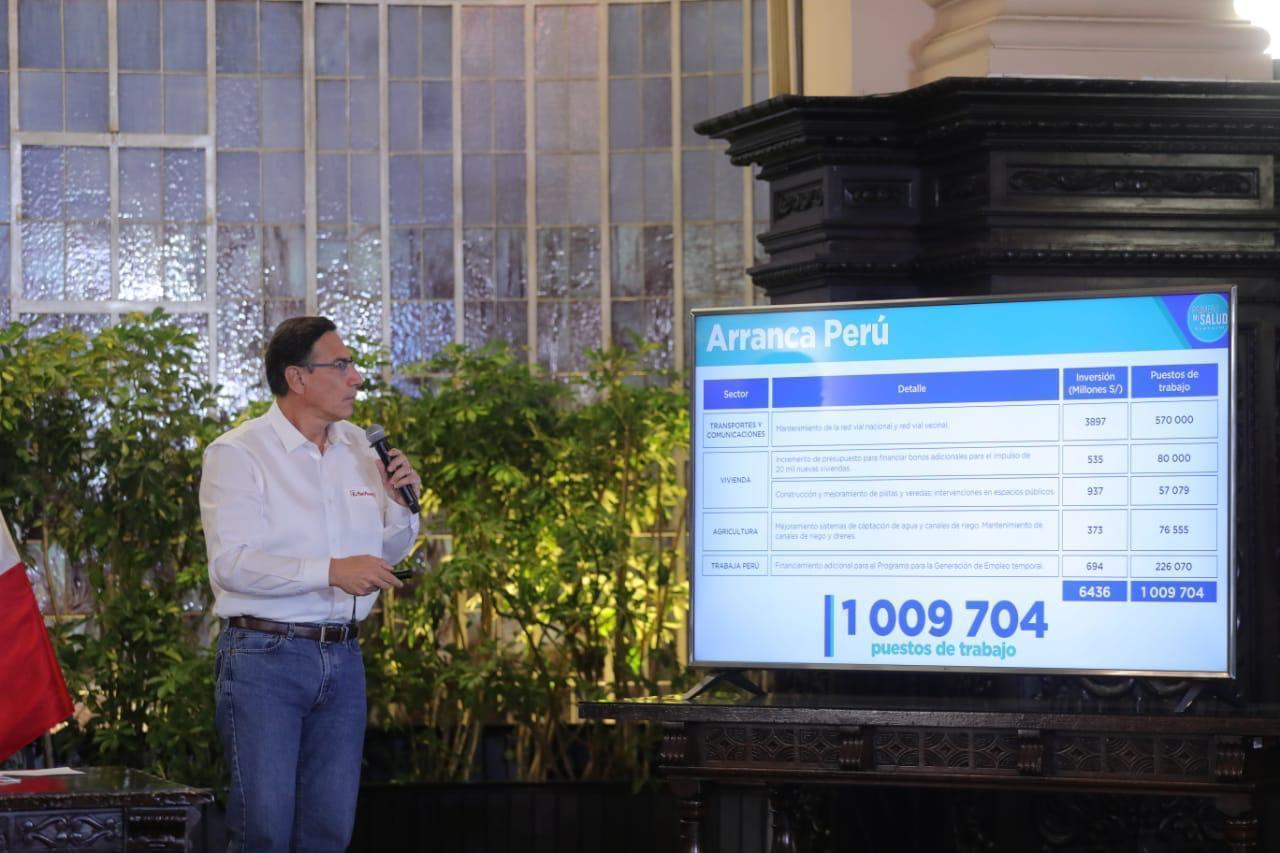 Presidente Vizcarra: Con Arranca Perú se generará más de un millón de puestos de trabajo