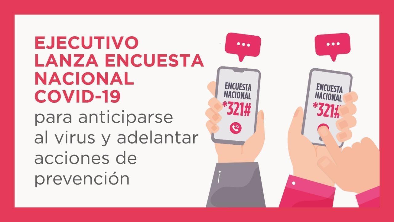 Ejecutivo lanza Encuesta Nacional COVID-19 para anticiparse al virus y adelantar acciones de prevención