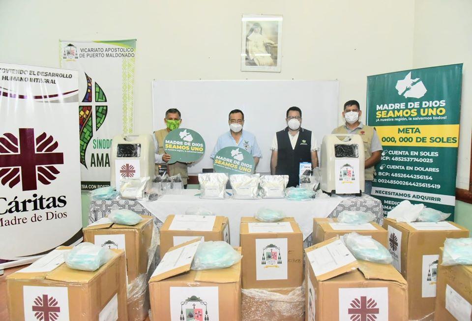 Vicariato Apostólico de Puerto Maldonado entrega concentradores de oxígeno a la Diresa