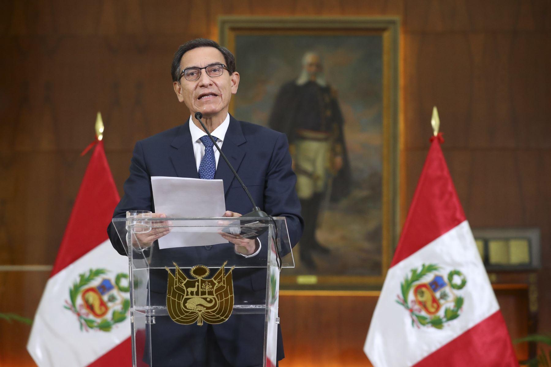 Presidente Vizcarra anuncia conformación de nuevo gabinete