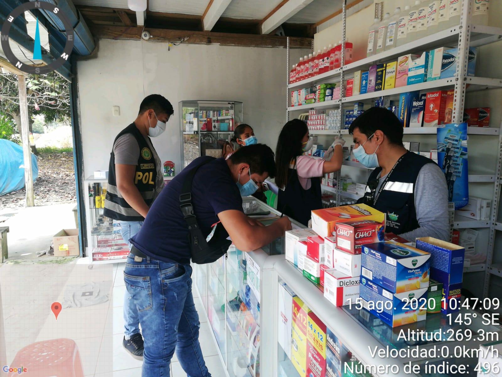 Madre de Dios: Intervienen dos presuntas farmacias clandestinas en Mazuko