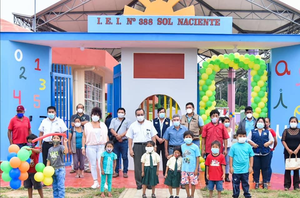 Inauguran moderno plantel de nivel inicial en comunidad de Sol Naciente, en Inambari