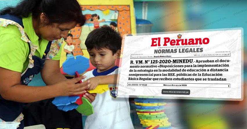 Minedu aprueba nuevas disposiciones para el servicio educativo semipresencial en escuelas rurales