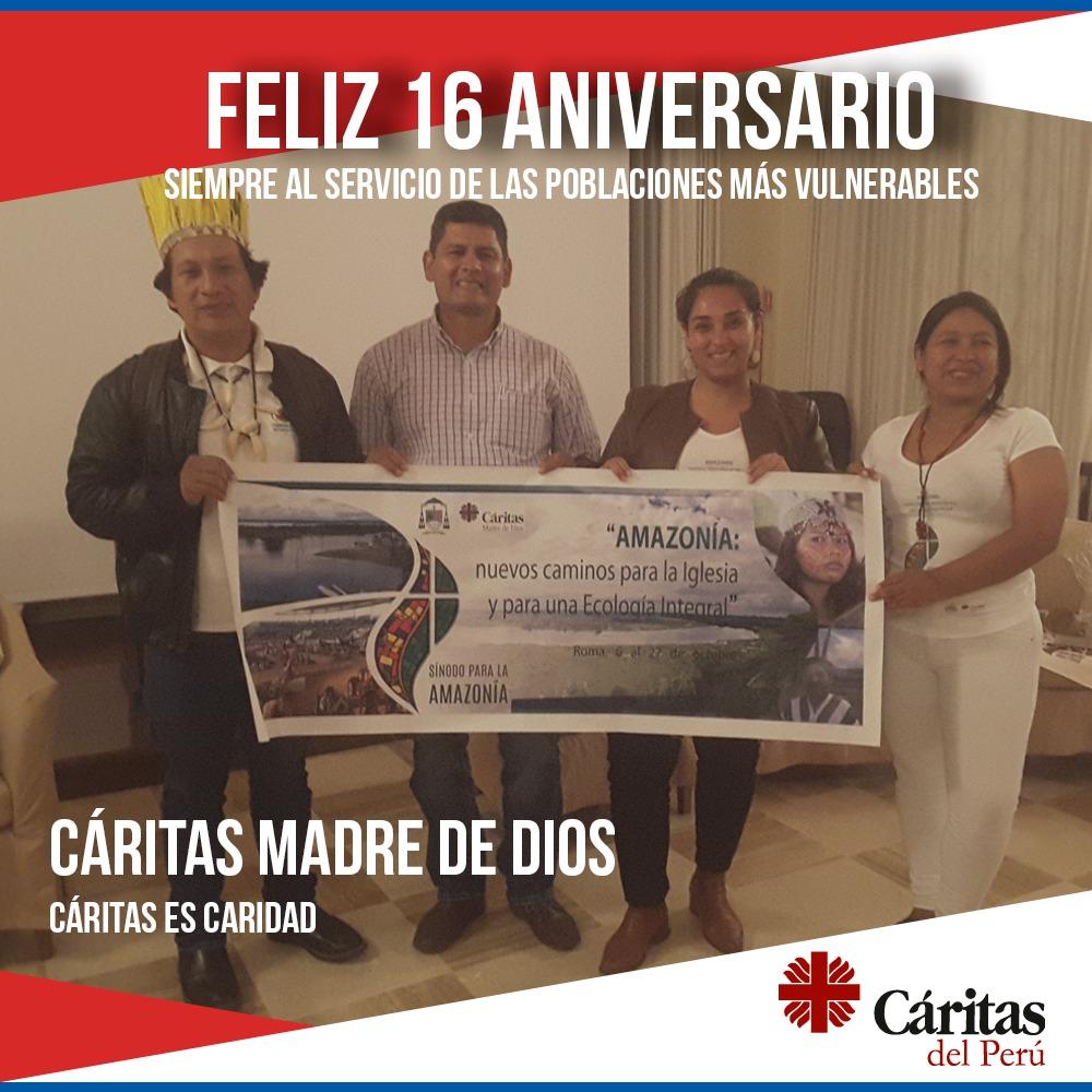 Cáritas Madre de Dios cumple 16 años al servicio de las poblaciones más vulnerables