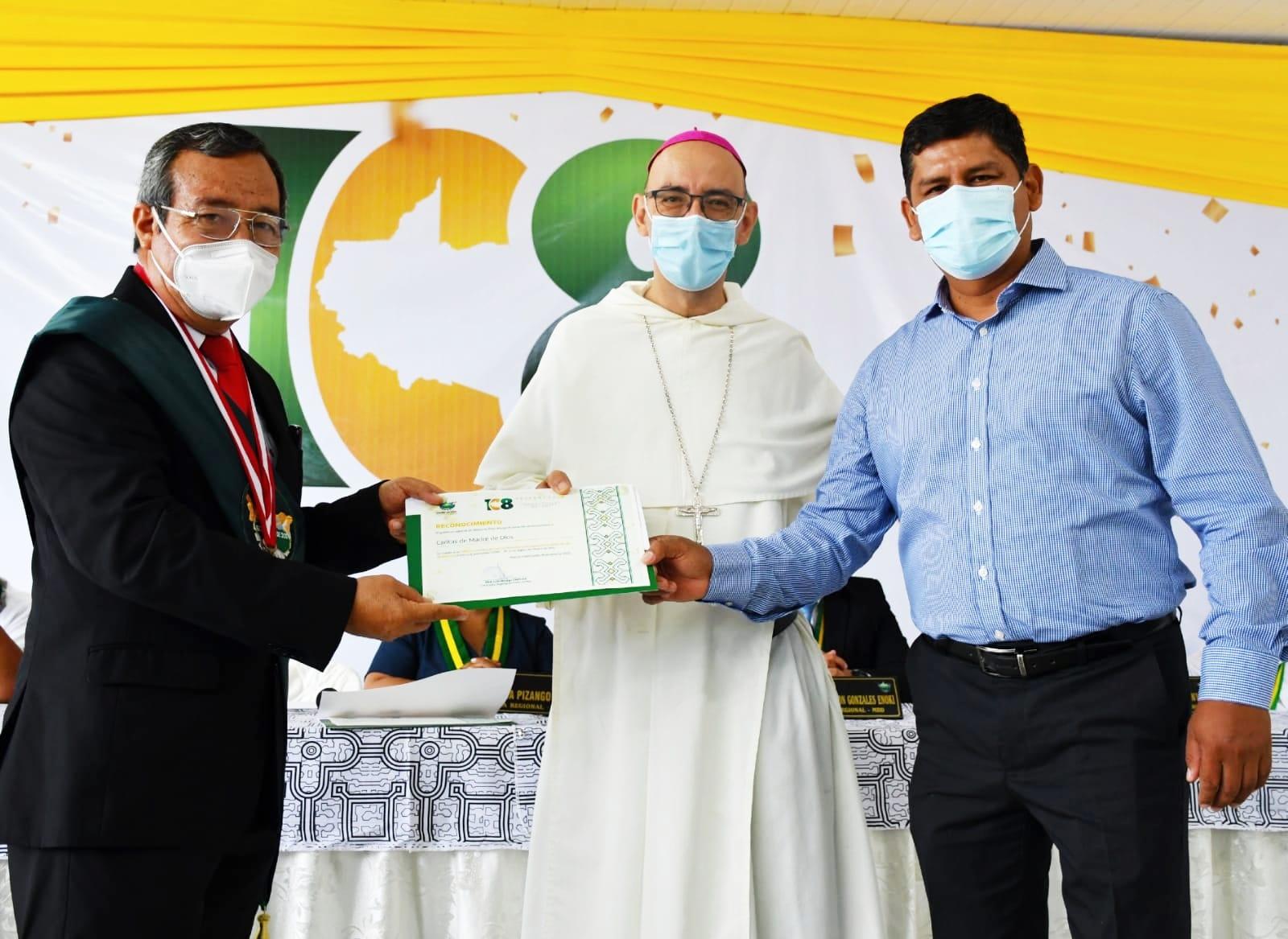 Cáritas Madre de Dios recibe reconocimiento por ayudar a la población durante la pandemia