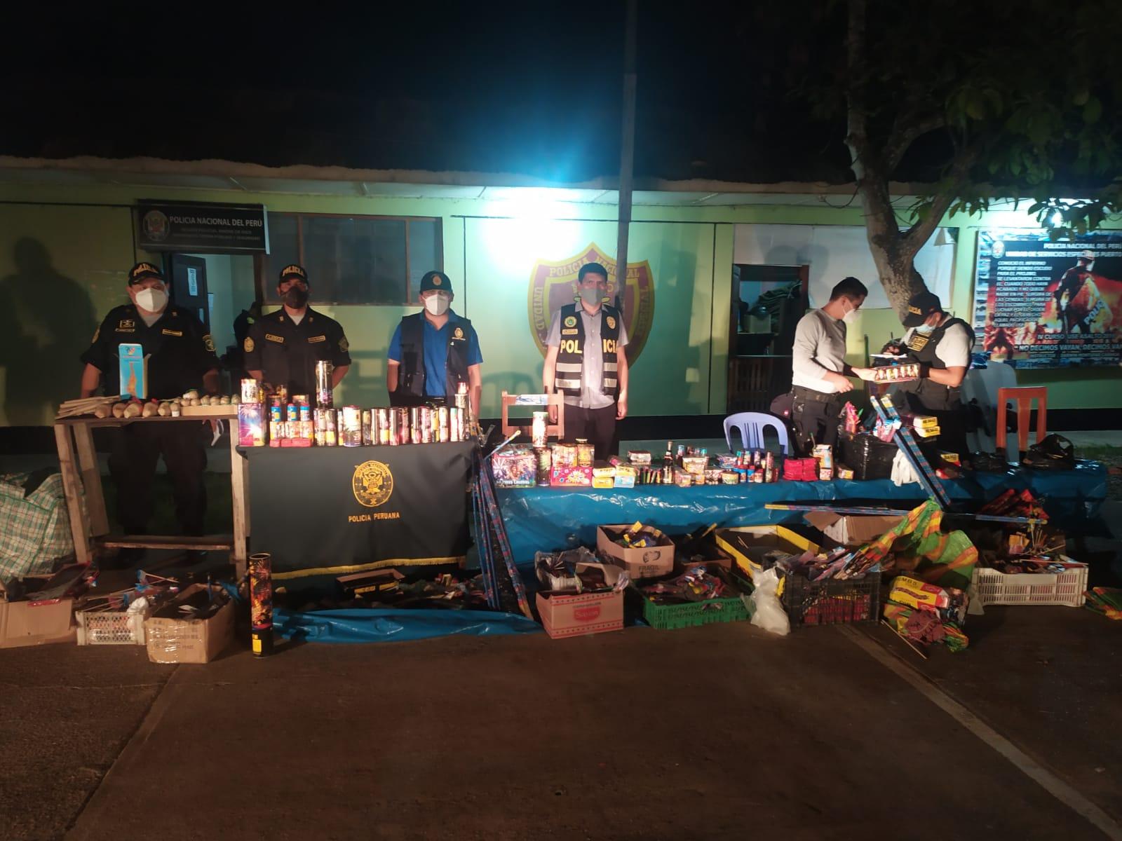 Puerto Maldonado: Incautan gran cantidad de productos pirotécnicos en mercados