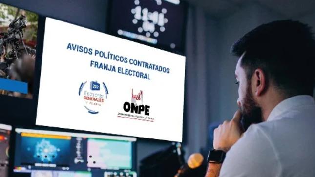 ONPE inició difusión de la franja electoral para las elecciones generales