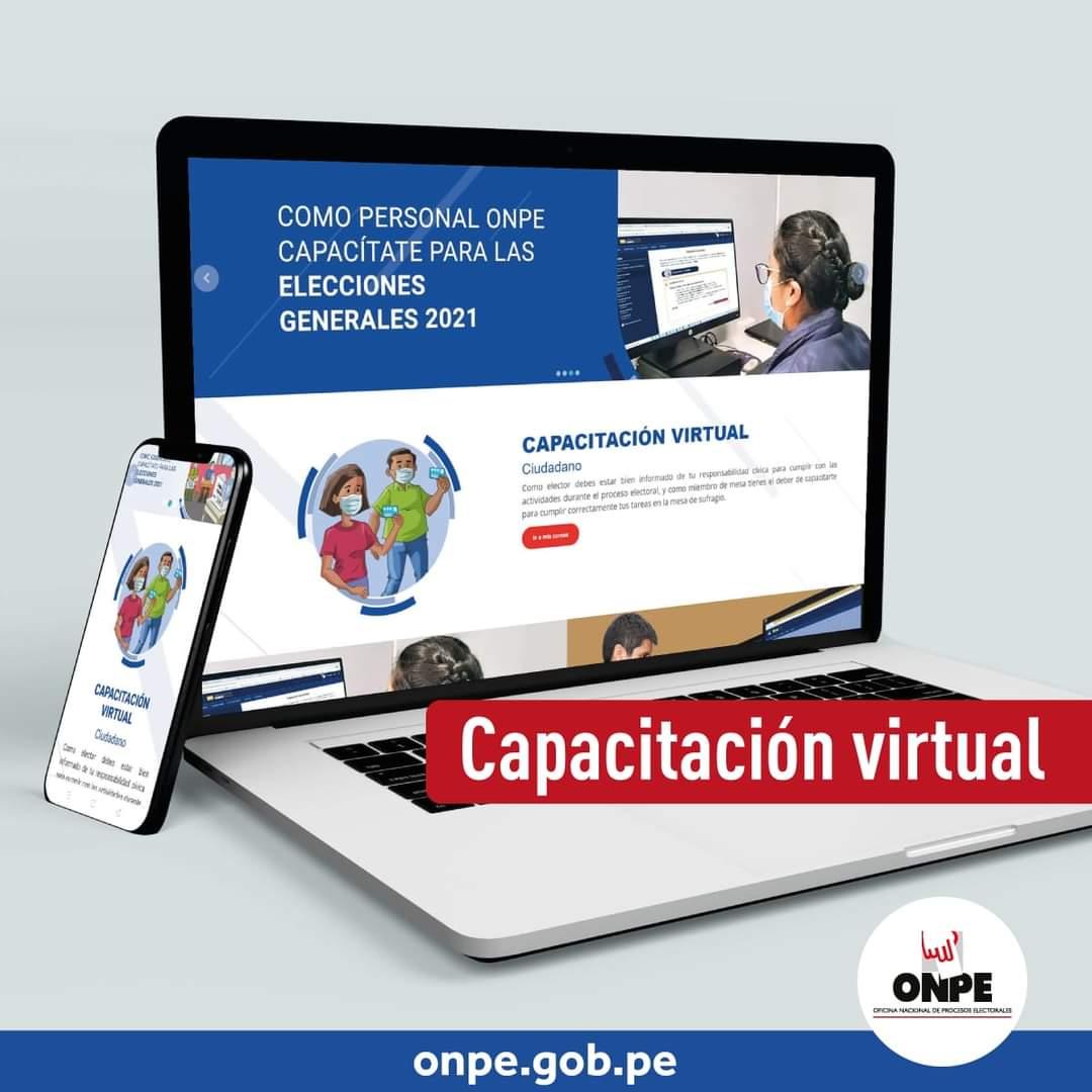 ONPE habilita cursos virtuales para electores, miembros de mesa y personeros