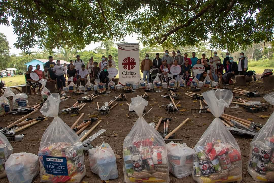 Cáritas Madre de Dios entrega más de 600 canastas a damnificados por inundaciones
