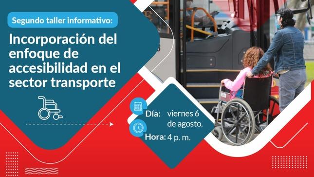 MTC invita al taller gratuito ‘Incorporación del enfoque de accesibilidad en el sector transporte’