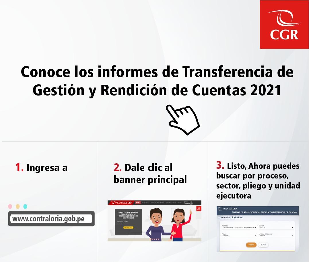 Ciudadanía accederá a informes de transferencia de gestión y rendición de cuentas