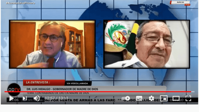 Gobernador Luis Hidalgo pide al gobierno central reglas claras para evitar contrabando del oro