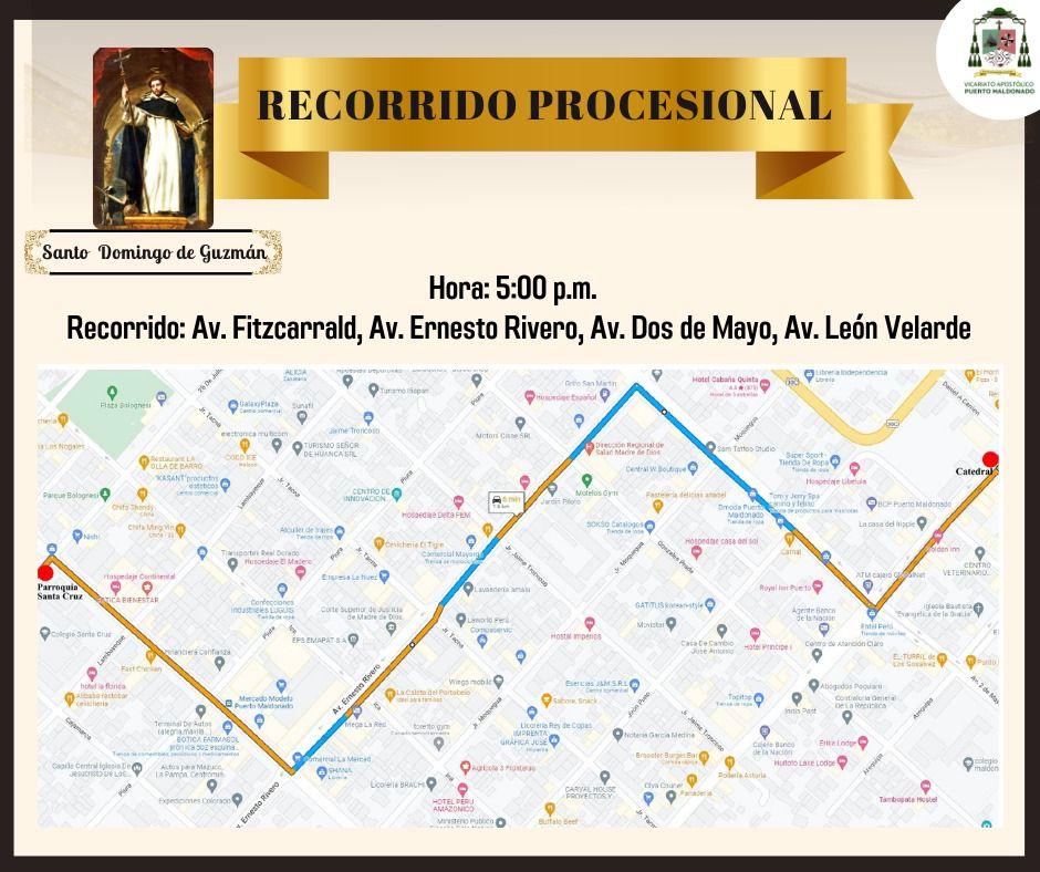 Acompaña hoy la Santa Misa y el Recorrido Procesional por Santo Domingo de Guzmán