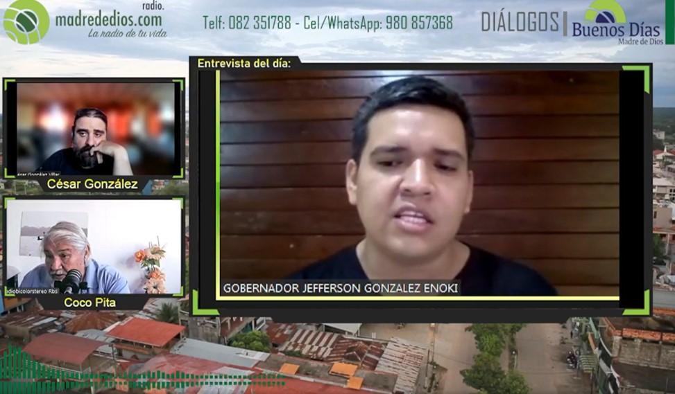 Jefferson Gonzáles Enoki, en el programa Diálogos