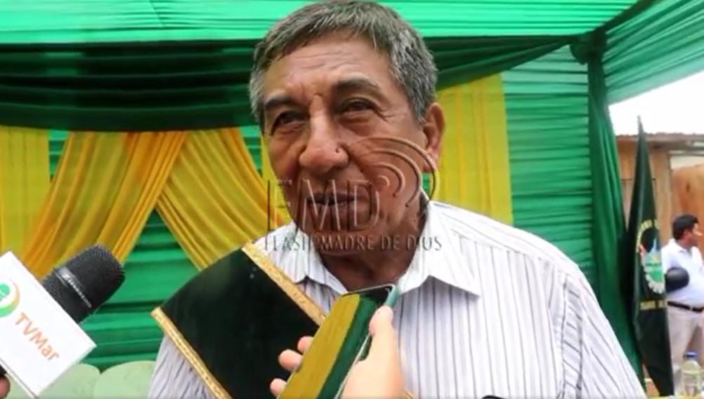 Luis Otsuka, tras jurar como gobernador. Imagen: Flash Madre de Dios