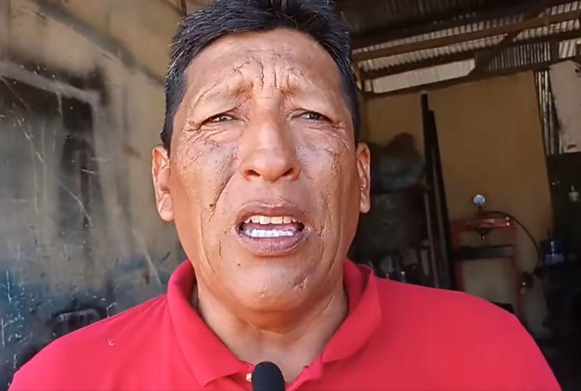Ciudadano expresando su rabia. Imagen: Radio Madre de Dios