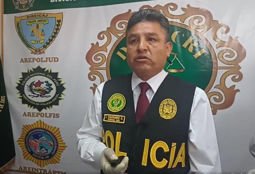 Coronel PNP Chaparro. Imagen: Radio Madre de Dios