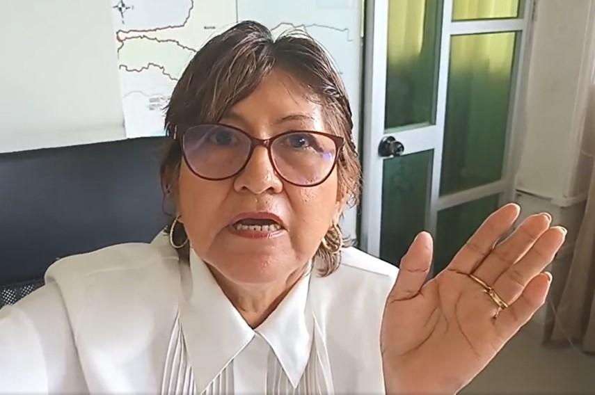 La directora regional de Educación, Gladys Quispe de Martel. Imagen: Radio Madre de Dios